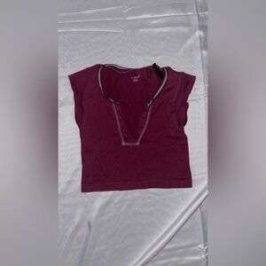 Burgundy Strapless Top